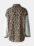 Fuzzy Button Up Long Sleeve Jacket - Trendsi - Flyclothing LLC