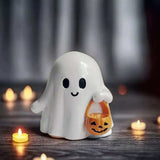 Halloween Ghost Ornament with Pumpkin Basket - Trendsi - Flyclothing LLC