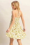 HYFVE Floral Print Halter Neck Tiered Mini Dress - Trendsi - Flyclothing LLC
