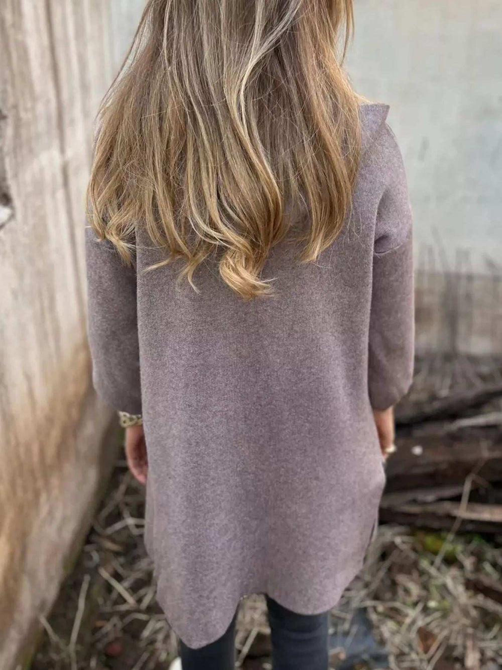 Full Size Open Front Drop Shoulder Hooded Cardigan Plus Size - Trendsi - Flyclothing LLC