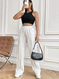Drawstring Wide Leg Pants with Pockets - Trendsi - Flyclothing LLC