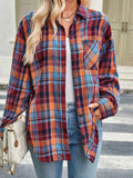 Plaid Button Up Long Sleeve Shirt - Trendsi - Flyclothing LLC