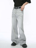 Washed Cat Whisker Straight-Leg Jeans - Trendsi - Flyclothing LLC