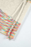 Contrast Half Button Long Sleeve Sweater - Trendsi - Flyclothing LLC