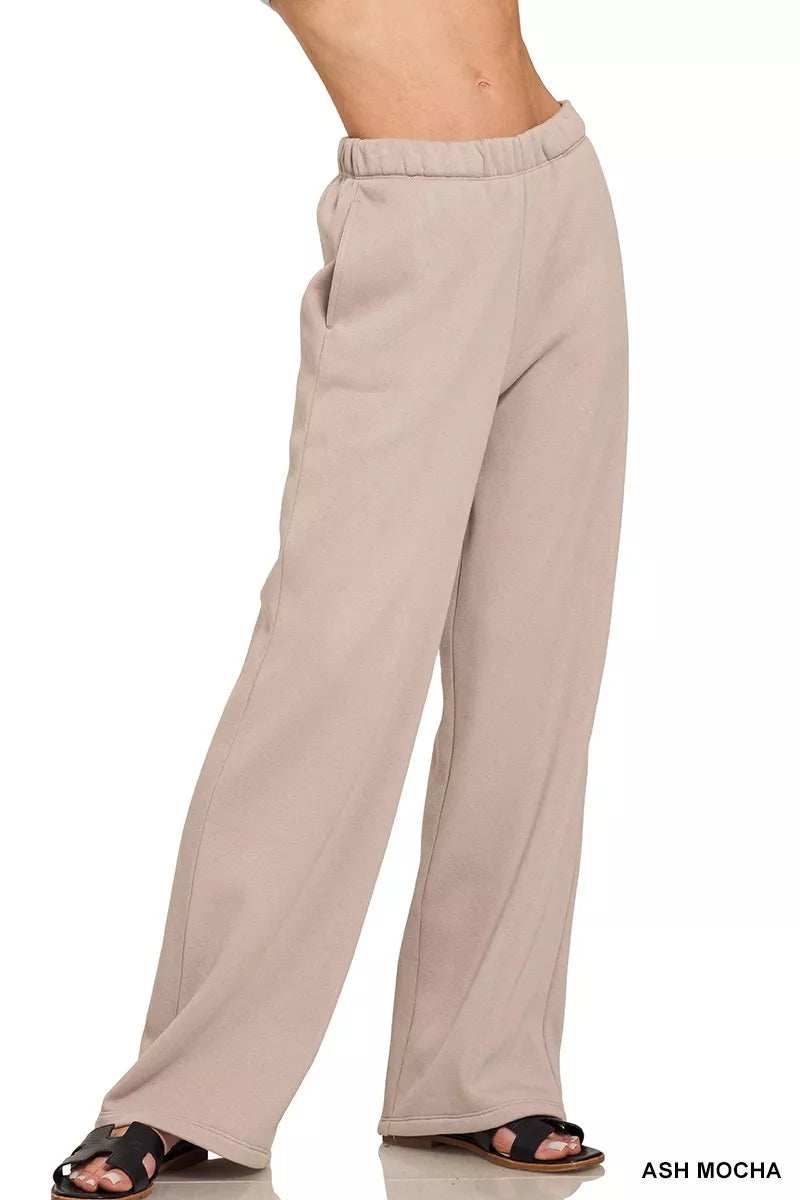 Zenana Fleece Sweatpant with Pockets - Trendsi - Flyclothing LLC