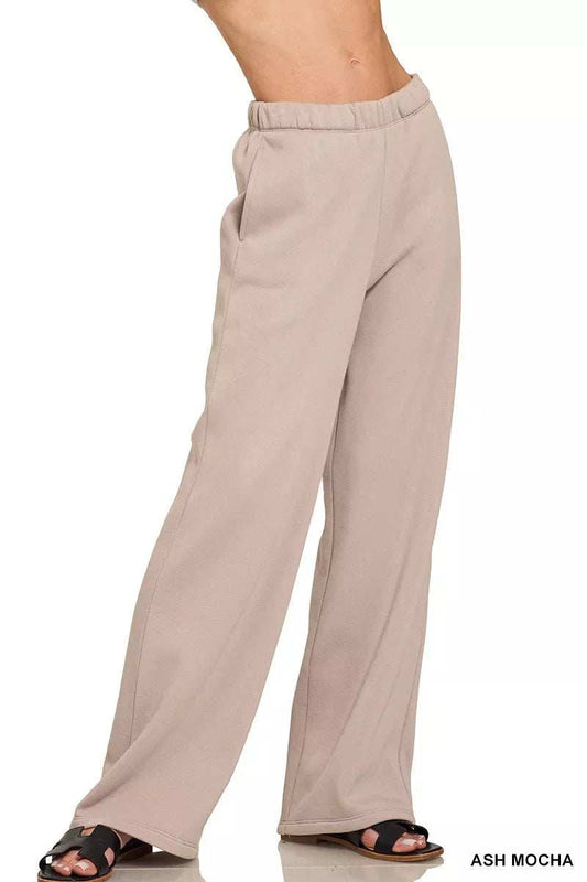 Zenana Fleece Sweatpant with Pockets - Trendsi - Flyclothing LLC