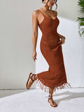 Openwork Scoop Neck Cover-Up Dress - Trendsi - Flyclothing LLC