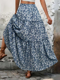 Tiered Floral Maxi Skirt - Trendsi - Flyclothing LLC