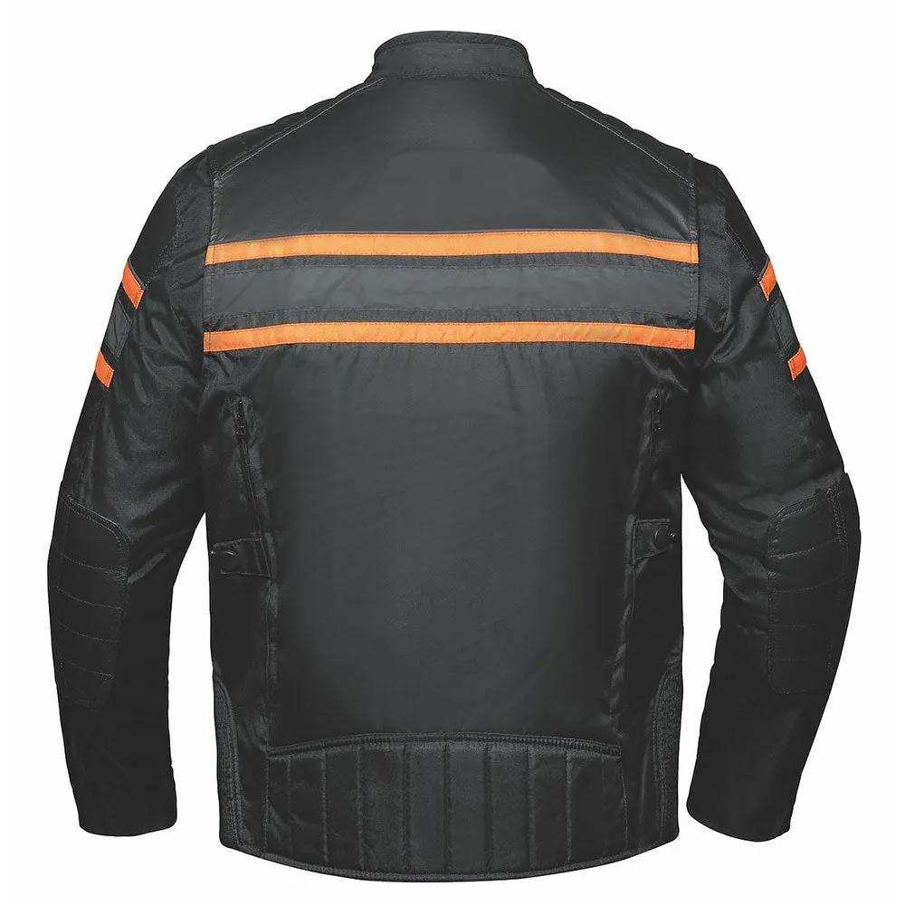 Heritage - Mens Orange Textile Jacket - Unik Just for Bikers - Flyclothing LLC