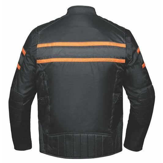 Heritage - Mens Orange Textile Jacket - Unik Just for Bikers - Flyclothing LLC