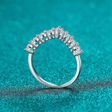 925 Sterling Silver Moissanite V Shape Ring - Trendsi - Flyclothing LLC