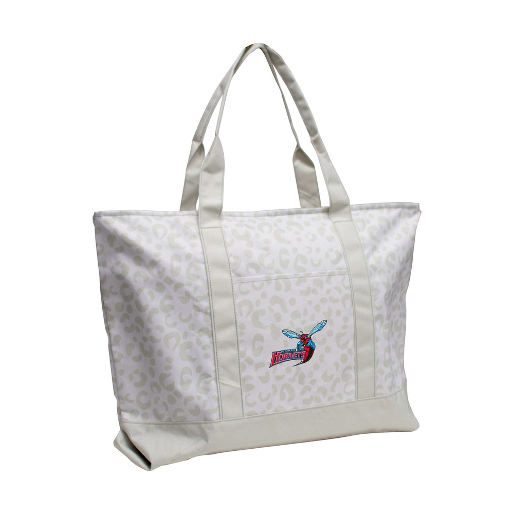 Delaware State Leopard Pattern Tote - Logo Brands - Flyclothing LLC
