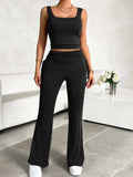 Square Neck Tank and Drawstring Pants Set - Trendsi - Flyclothing LLC