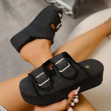 Open Toe Platform Sandals - Trendsi - Flyclothing LLC