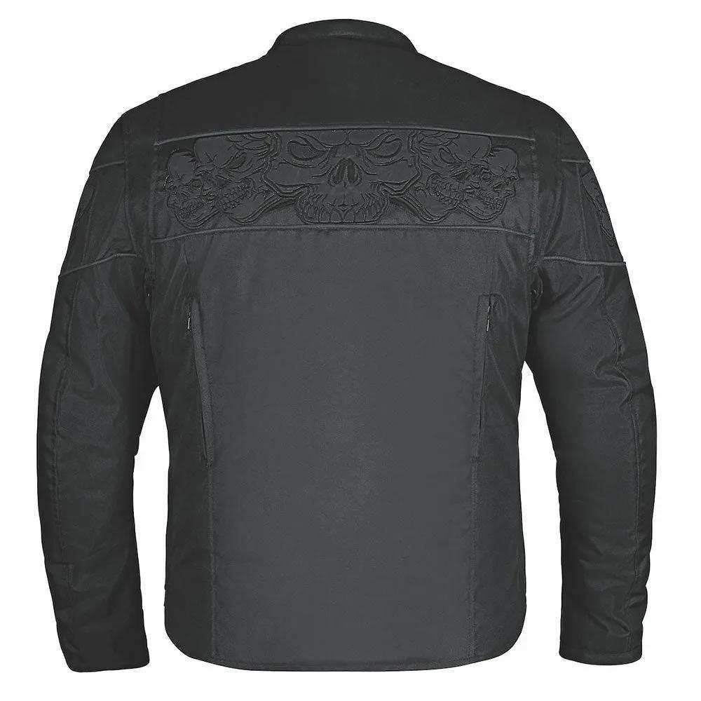 Inferno - Mens Textile Skull Jacket - Unik Just for Bikers - Flyclothing LLC