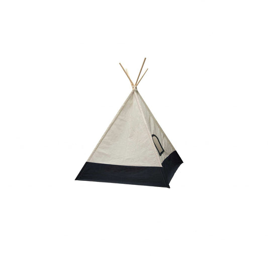 51 x 55 x 73 White and Blue Fabric Tent - Homeroots - Flyclothing LLC