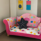 12" X 12" Blue and White Star Linen Throw Pillow - Homeroots - Flyclothing LLC