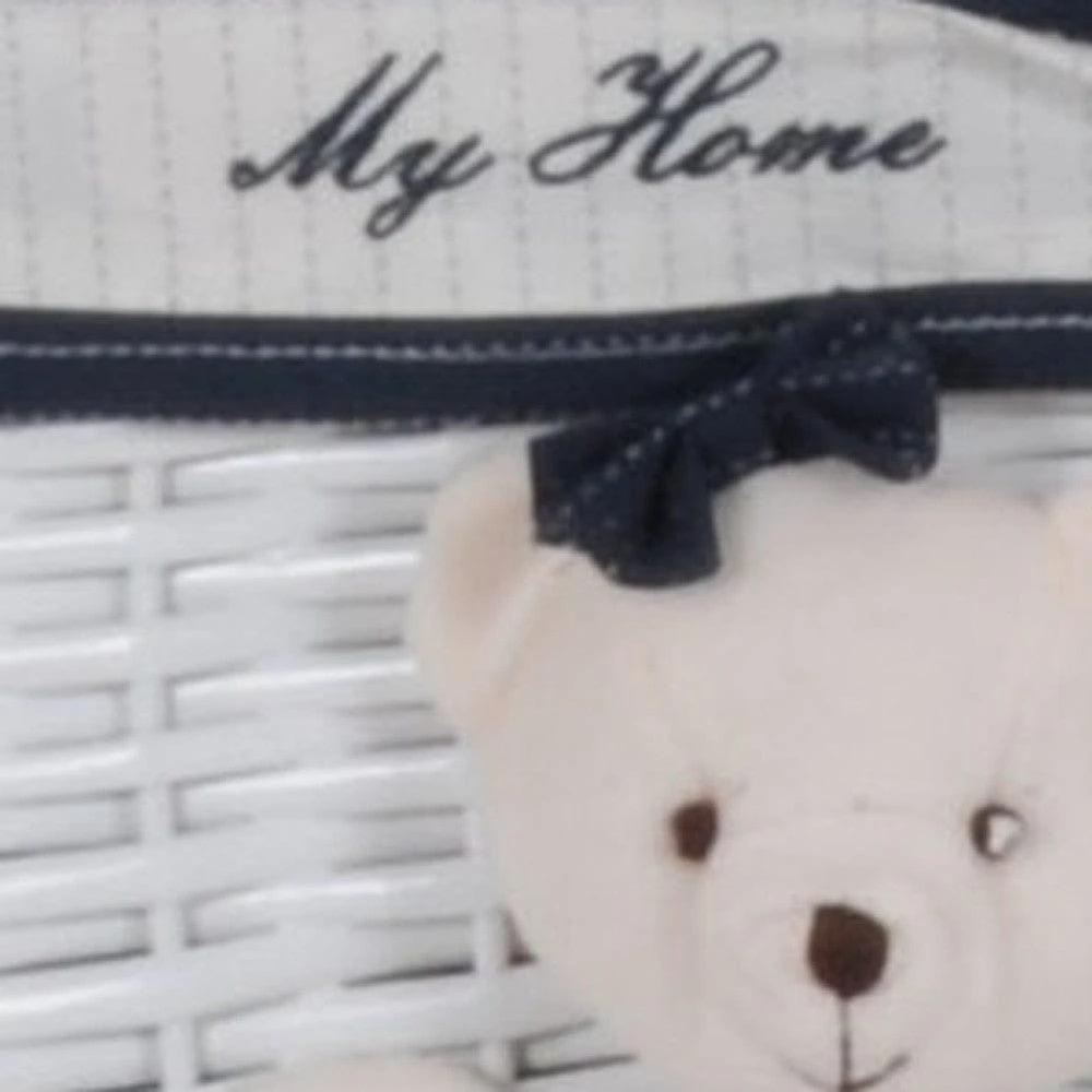 12.5" X 16" X 35.5" White Blue Portable 3 Drawers - Homeroots - Flyclothing LLC