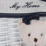 12.5" X 16" X 35.5" White Blue Portable 3 Drawers - Homeroots - Flyclothing LLC