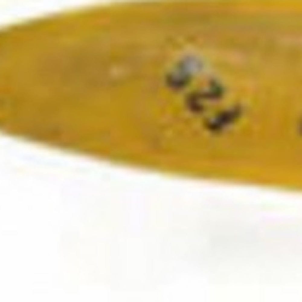 5" Yellow and Black Metal Hand Painted Figurine Tabletop Sculpture - Homeroots