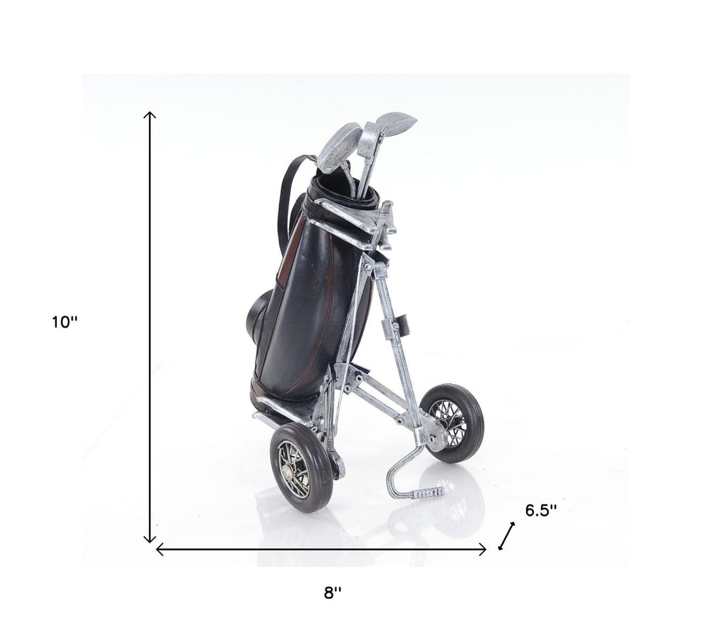 6.5" X 8" X 10" Black Golf Bag - Homeroots