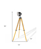 35" Distressed Tripod Floor Lamp With Cone - Homeroots - Flyclothing LLC