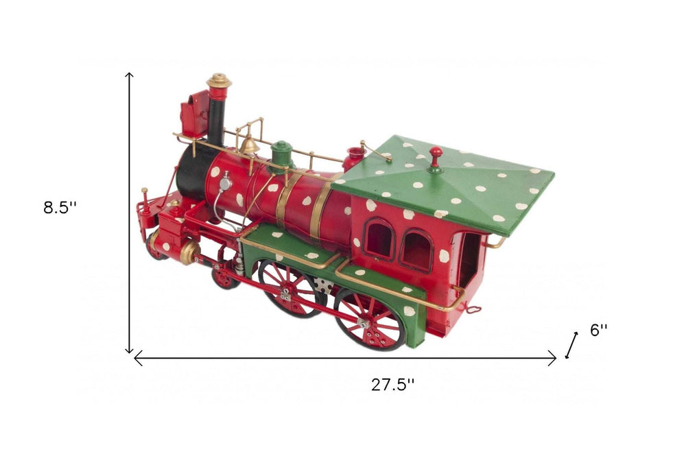 Handmade Tin Christmas Train Model - Homeroots - Flyclothing LLC