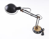 33" Black Metal Desk Table Lamp With Black Bowl Shade - Homeroots