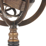 5.5" X 5.5" X 12" Brass Armillary On Horn Stand - Homeroots