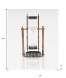4.5" X 4.5" X 8.5" Brass Revolving Sandtimer - Homeroots