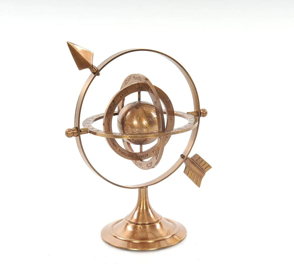 5.5" X 7" X 8.5" Brass Armillary - Homeroots