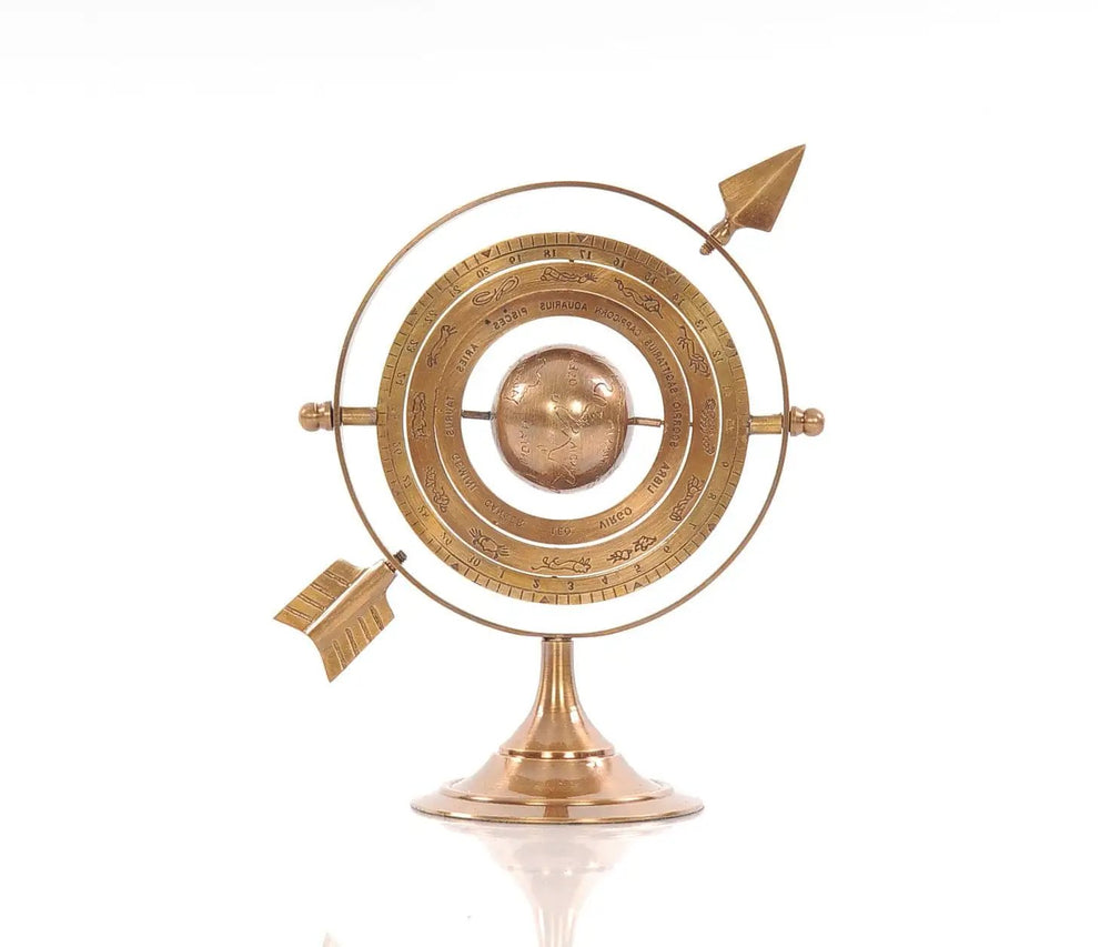 5.5" X 7" X 8.5" Brass Armillary - Homeroots