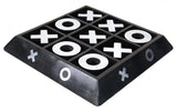 Nickel And Dark Wood Tic Tac Toe Game Sculpture - Homeroots - Flyclothing LLC