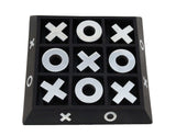 Nickel And Dark Wood Tic Tac Toe Game Sculpture - Homeroots - Flyclothing LLC