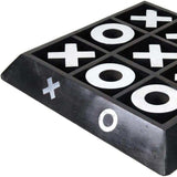 Nickel And Dark Wood Tic Tac Toe Game Sculpture - Homeroots - Flyclothing LLC