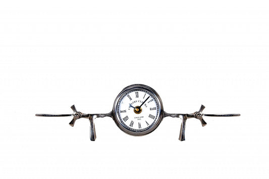 3" Novelty Nickel Metal And Glass Analog Wall Clock - Homeroots