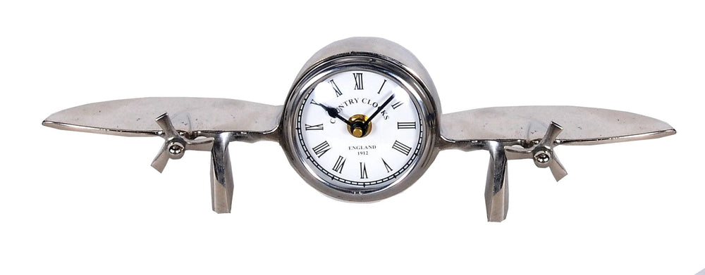 3" Novelty Nickel Metal And Glass Analog Wall Clock - Homeroots - Flyclothing LLC