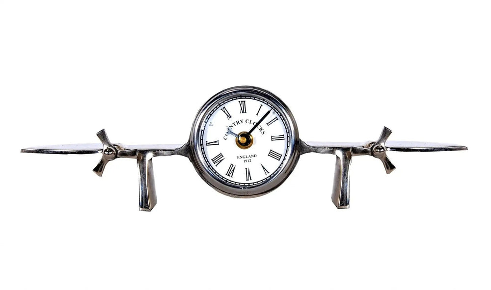 3" Novelty Nickel Metal And Glass Analog Wall Clock - Homeroots - Flyclothing LLC