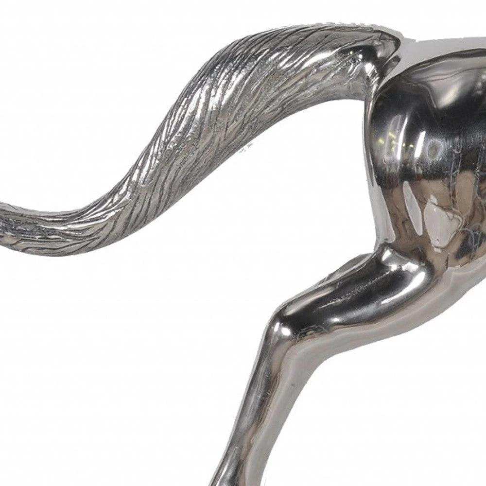Large Silver Horse Statue - Homeroots - Flyclothing LLC