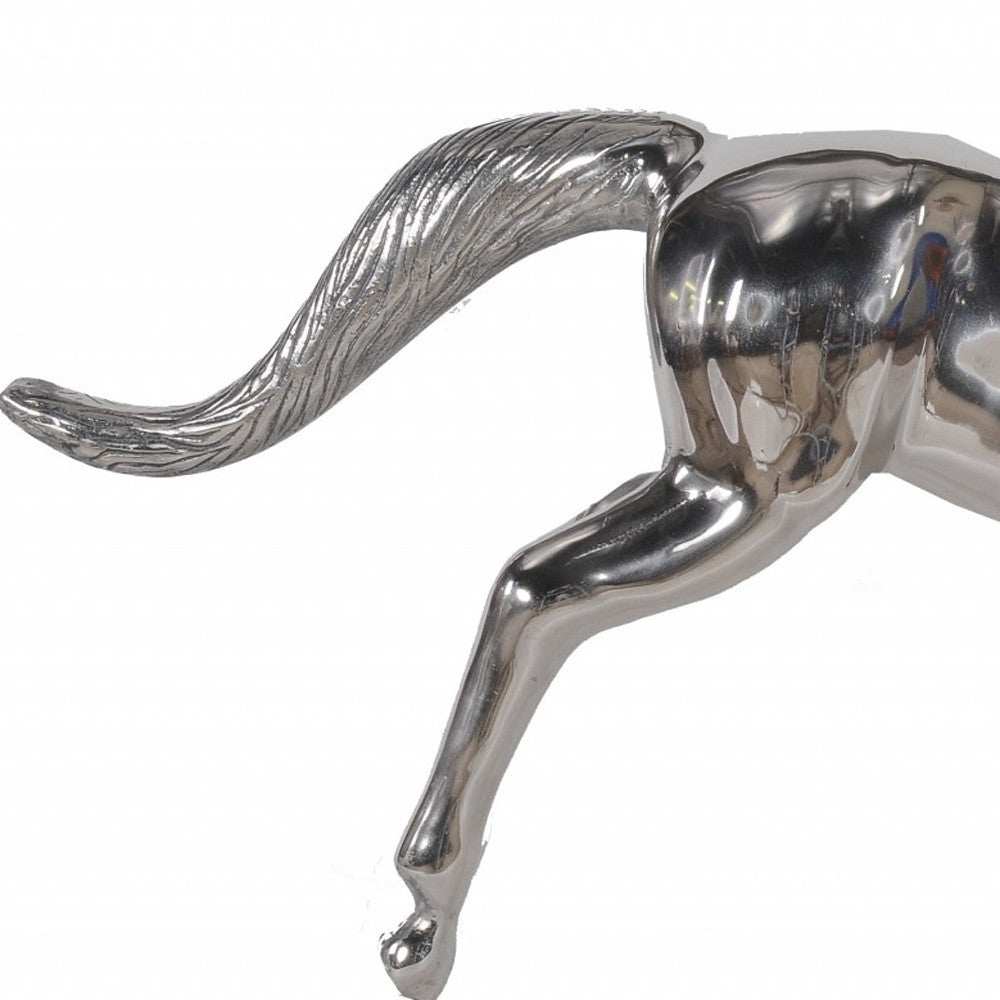 Large Silver Horse Statue - Homeroots - Flyclothing LLC