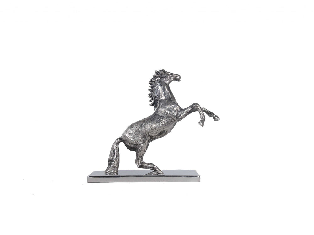 5" X 12.5" X 11" Horse Statue With Base - Homeroots