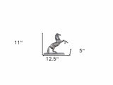 5" X 12.5" X 11" Horse Statue With Base - Homeroots