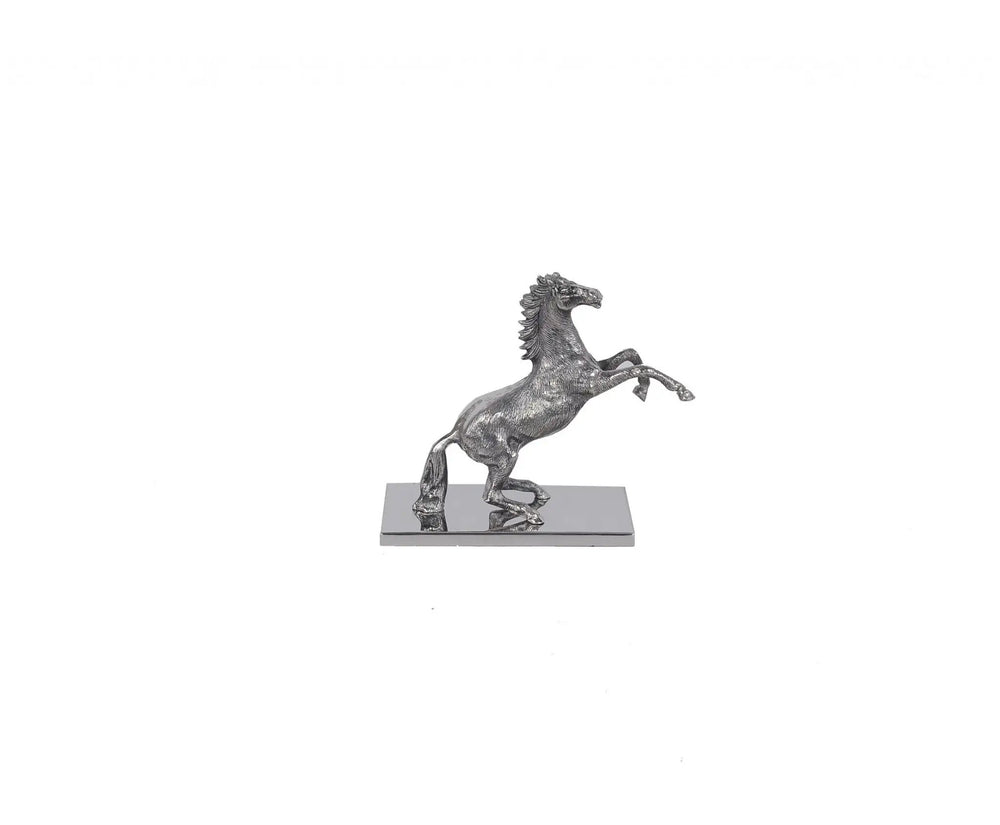5" X 12.5" X 11" Horse Statue With Base - Homeroots