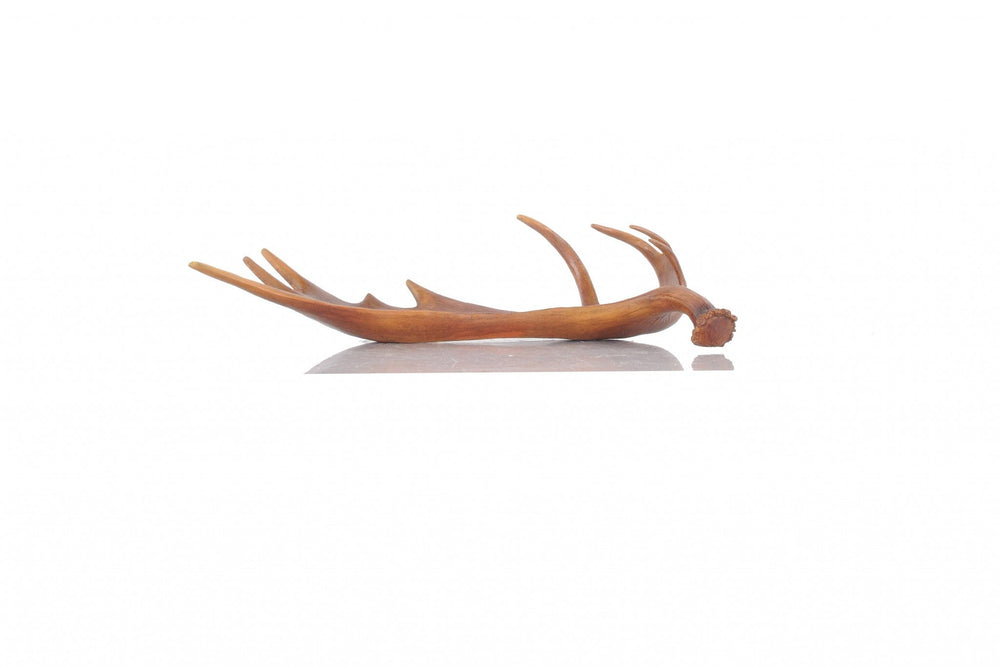 12" Brown Antler Resin Serving Tray - Homeroots - Flyclothing LLC