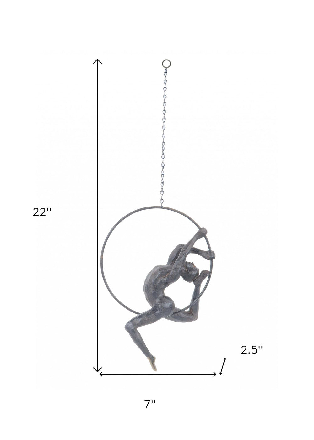 Athletic Man Hanging Ring Sculpture - Homeroots - Flyclothing LLC