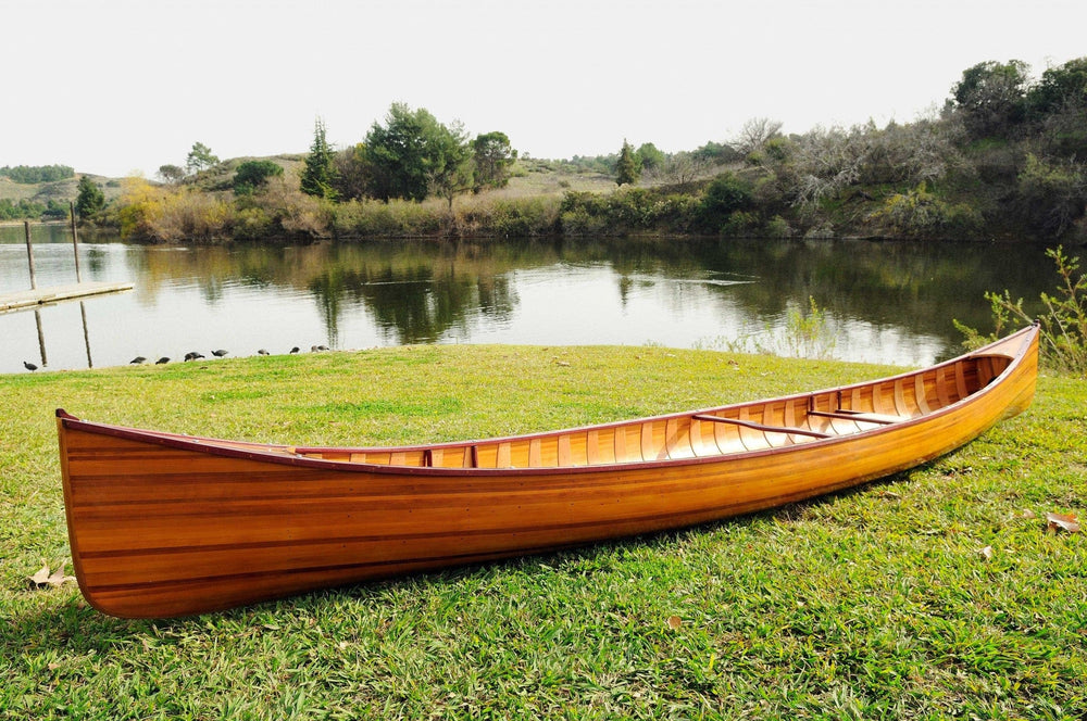 31.5" X 187.5" X 24" Wooden Canoe With Ribs - Homeroots - Flyclothing LLC