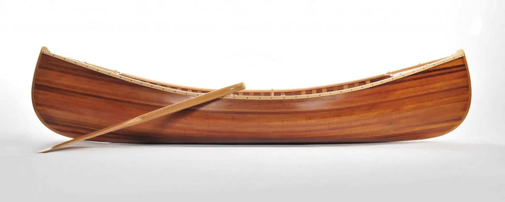 20.25" X 70.5" X 15" Wooden Canoe With Ribs Matte Finish - Homeroots - Flyclothing LLC