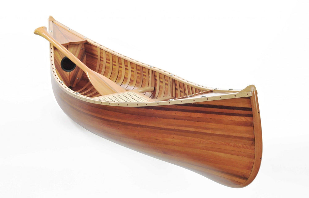 20.25" X 70.5" X 15" Wooden Canoe With Ribs Matte Finish - Homeroots - Flyclothing LLC