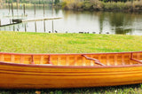 28.5" X 144" X 21" Wooden Canoe With Ribs Curved Bow - Homeroots - Flyclothing LLC