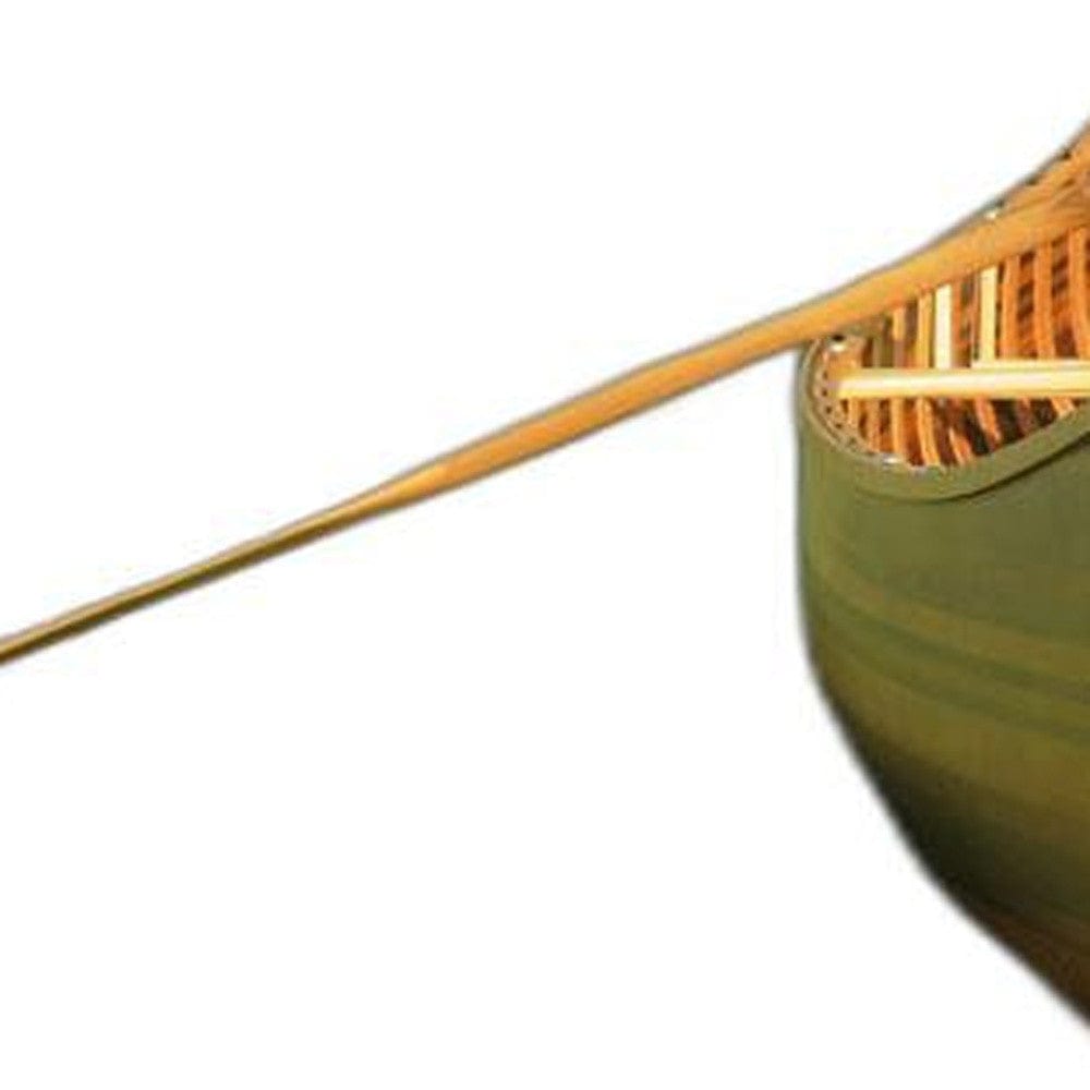 28.5" X 144" X 21"Matte Finishwooden Canoe With Ribs Curved Bow - Homeroots - Flyclothing LLC